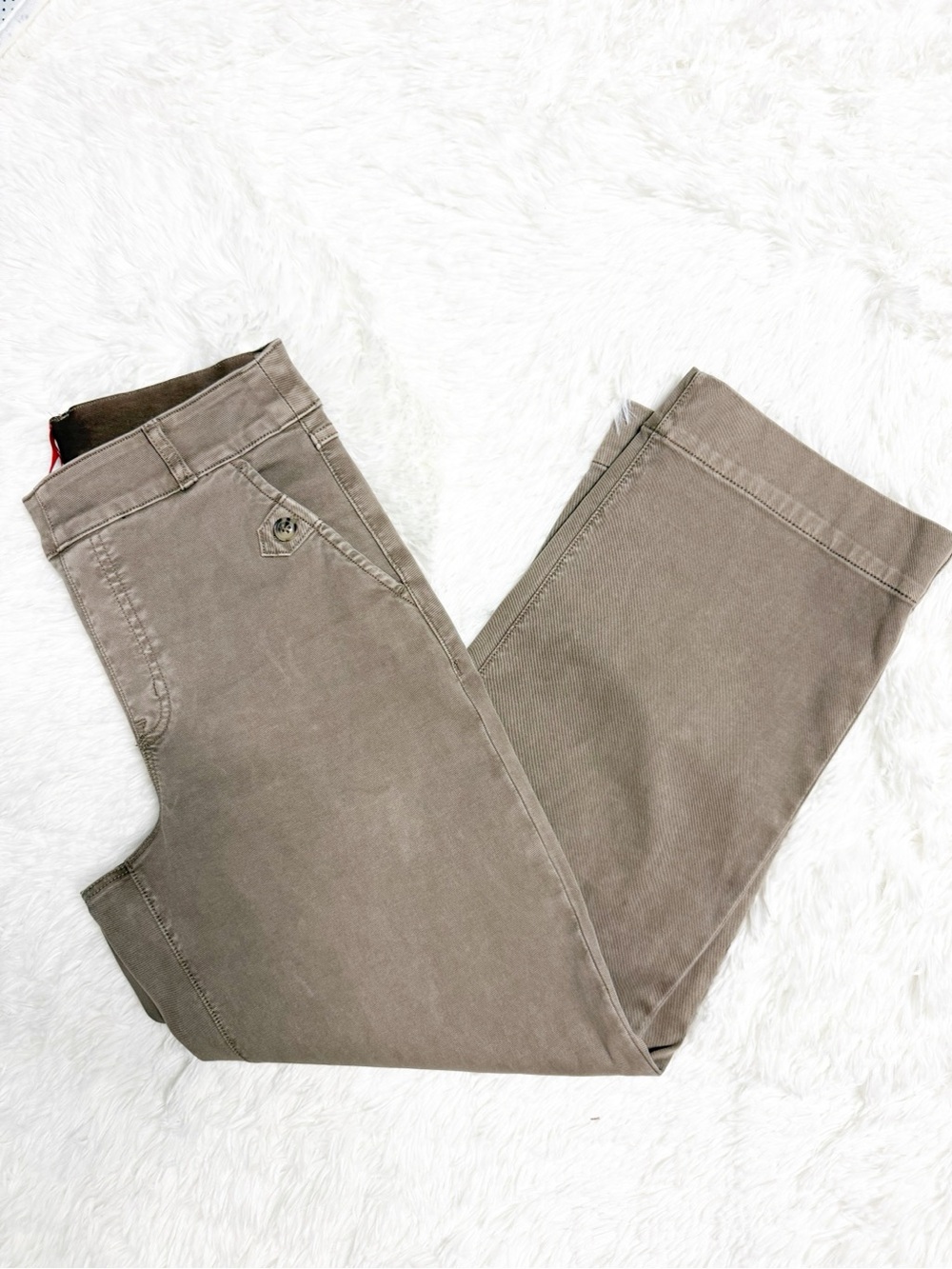 SPANX Wide Leg Ankle Pants Women’s Small Brown Stretch Pull On